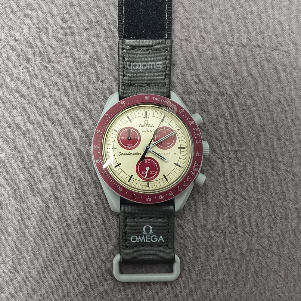 🔥HOT🔥 NWT Swatch X Omega Bioceramic Moonswatch Mission To Pluto Watch